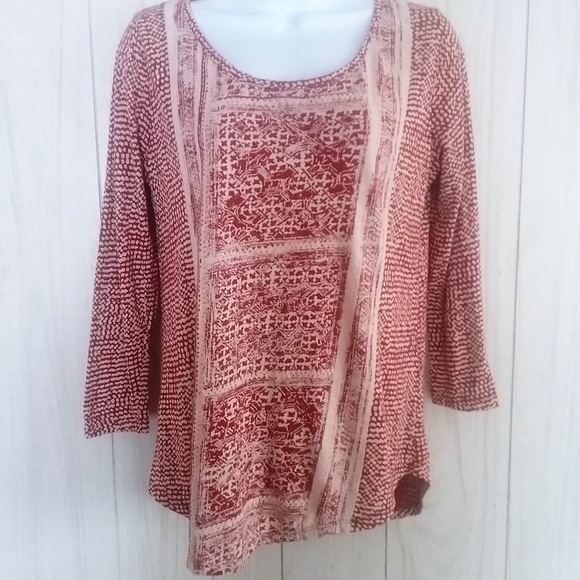 Lucky Brand Tops - Lucky Brand Mixed Print Long Sleeve Top Size Small